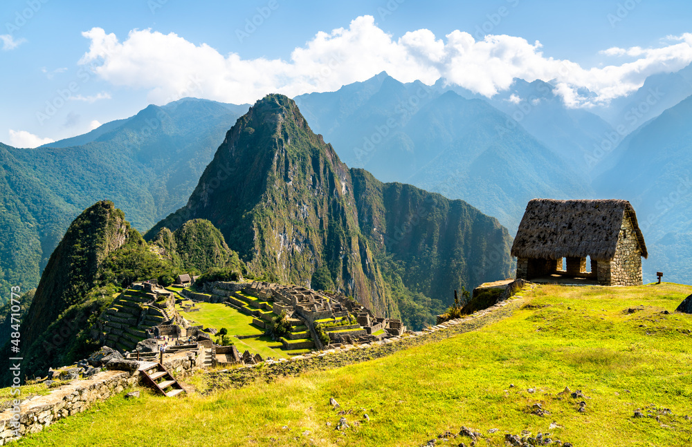Ruins of ancient Incan city of Machu Picchu. UNESCO world heritage in Peru