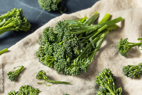 Raw Organic Fresh Broccolini Vegetable photo