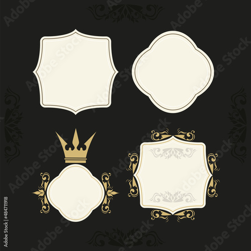 four royal labels icons