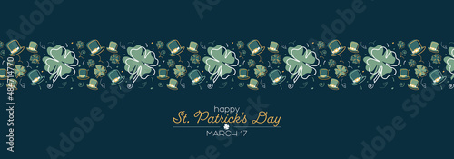 Happy St. Patrick's Day banner.