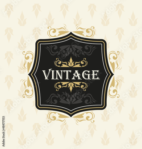 vintage label in poster