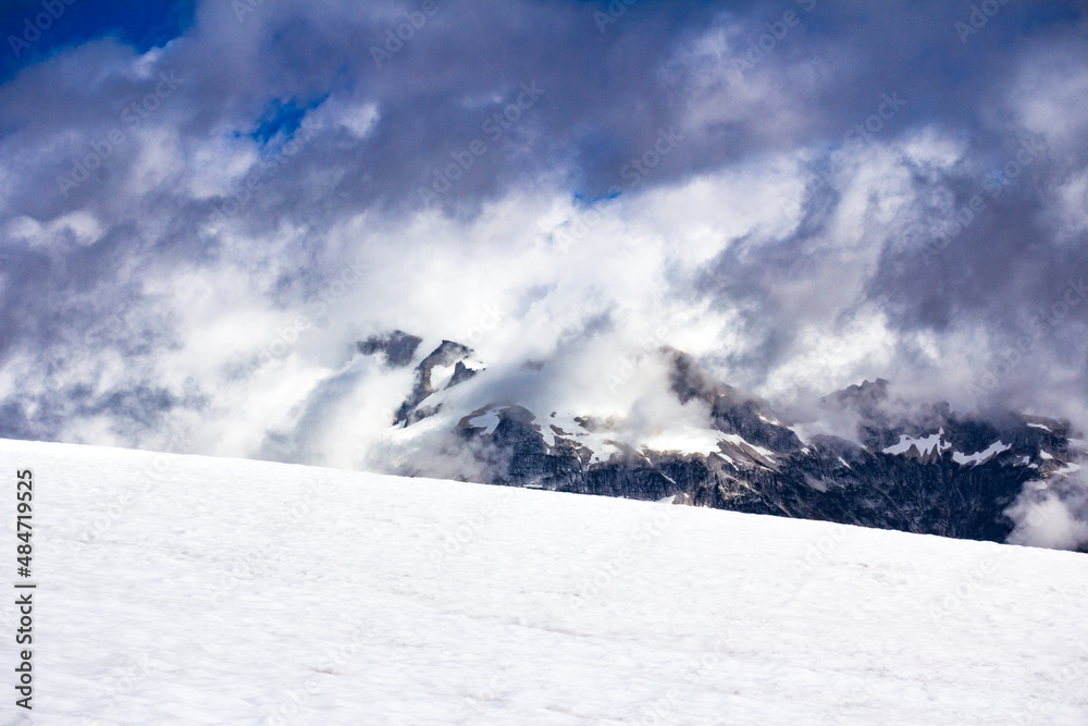 The mountains clouds