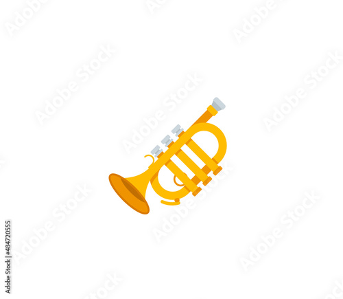 Trumpet vector isolated icon. Trumpet emoji illustration. Trumpet vector isolated emoticon