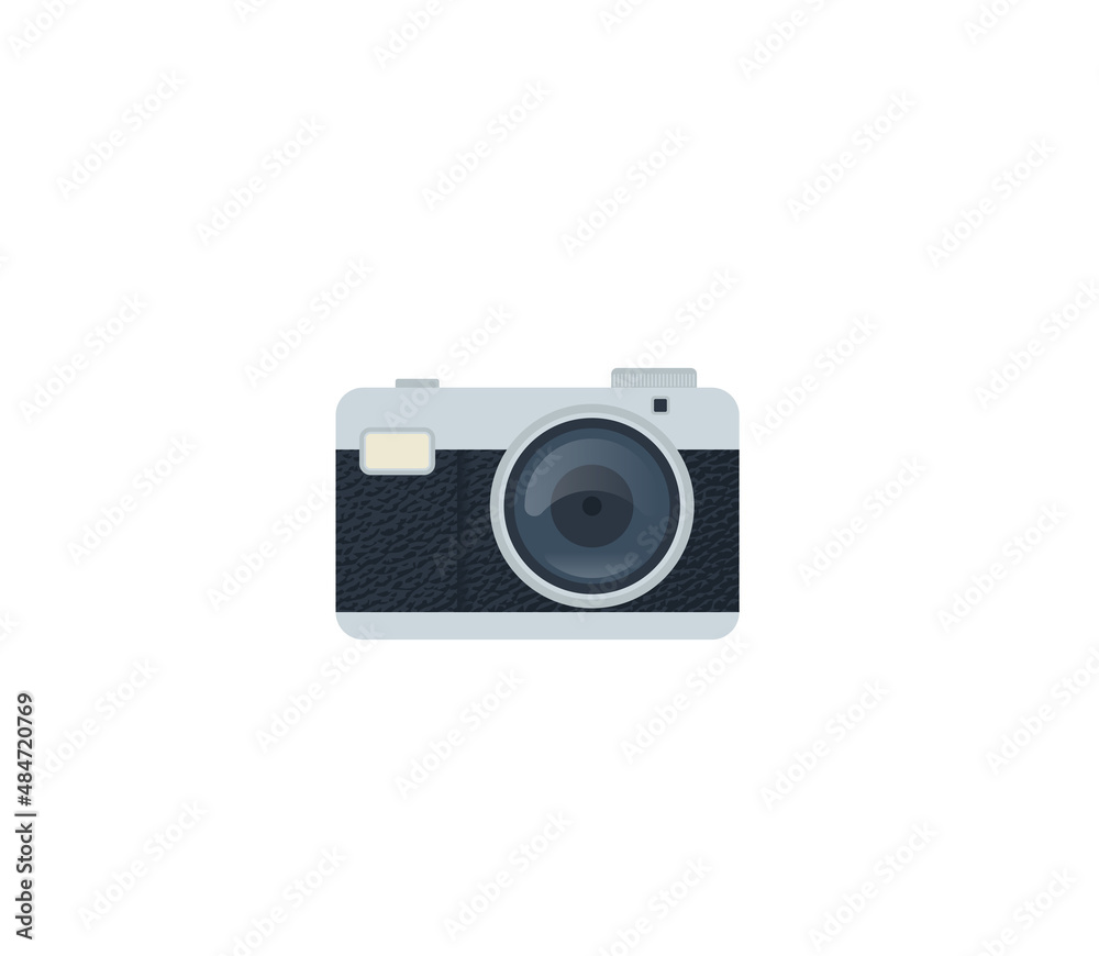 Camera vector isolated icon. Photo camera emoji illustration. Camera vector isolated emoticon