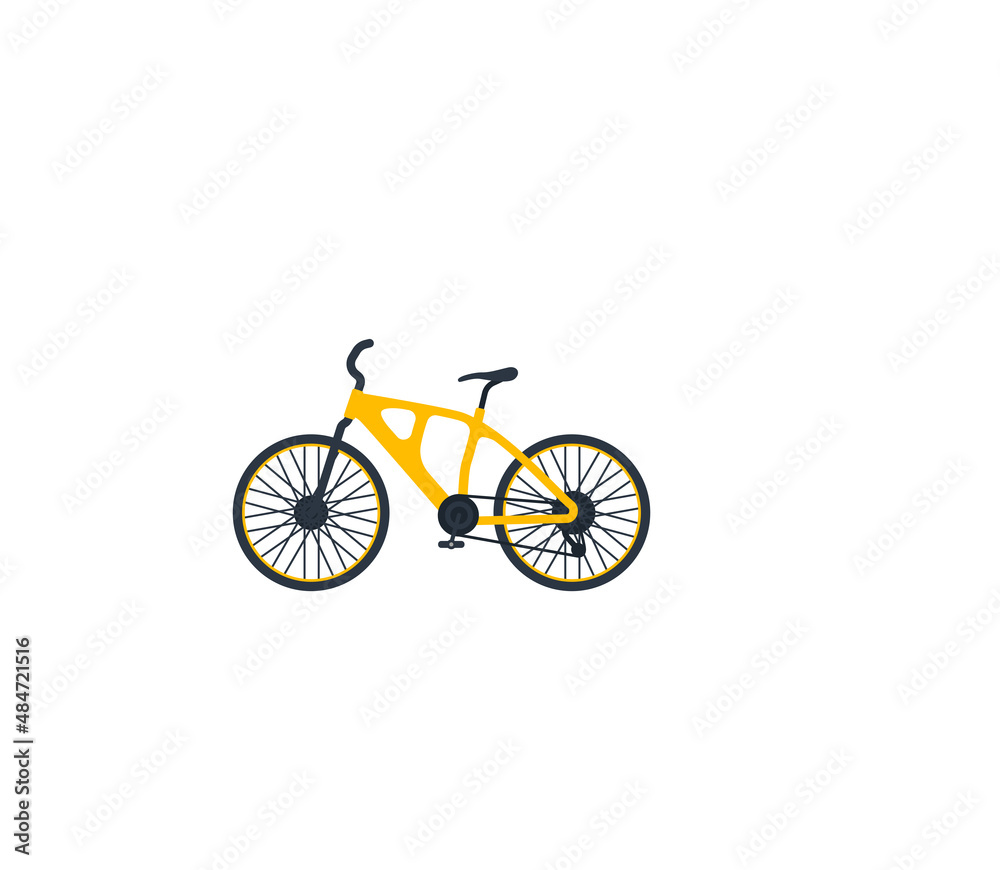 Fototapeta premium Mountain bike vector isolated icon. Emoji illustration. Mountain bicycle vector emoticon