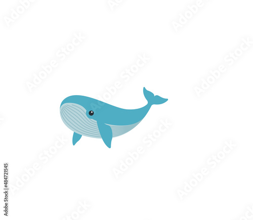 Whale vector isolated icon. Emoji illustration. Whale vector emoticon