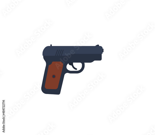 Pistol vector isolated icon. Pistol emoji illustration. Pistol vector isolated emoticon