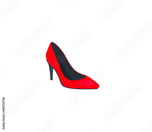 High Heeled Shoe vector isolated icon. Emoji illustration. Woman shoe vector emoticon