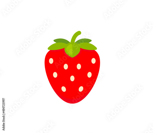 Strawberry vector isolated icon. Emoji illustration. Strawberry vector emoticon