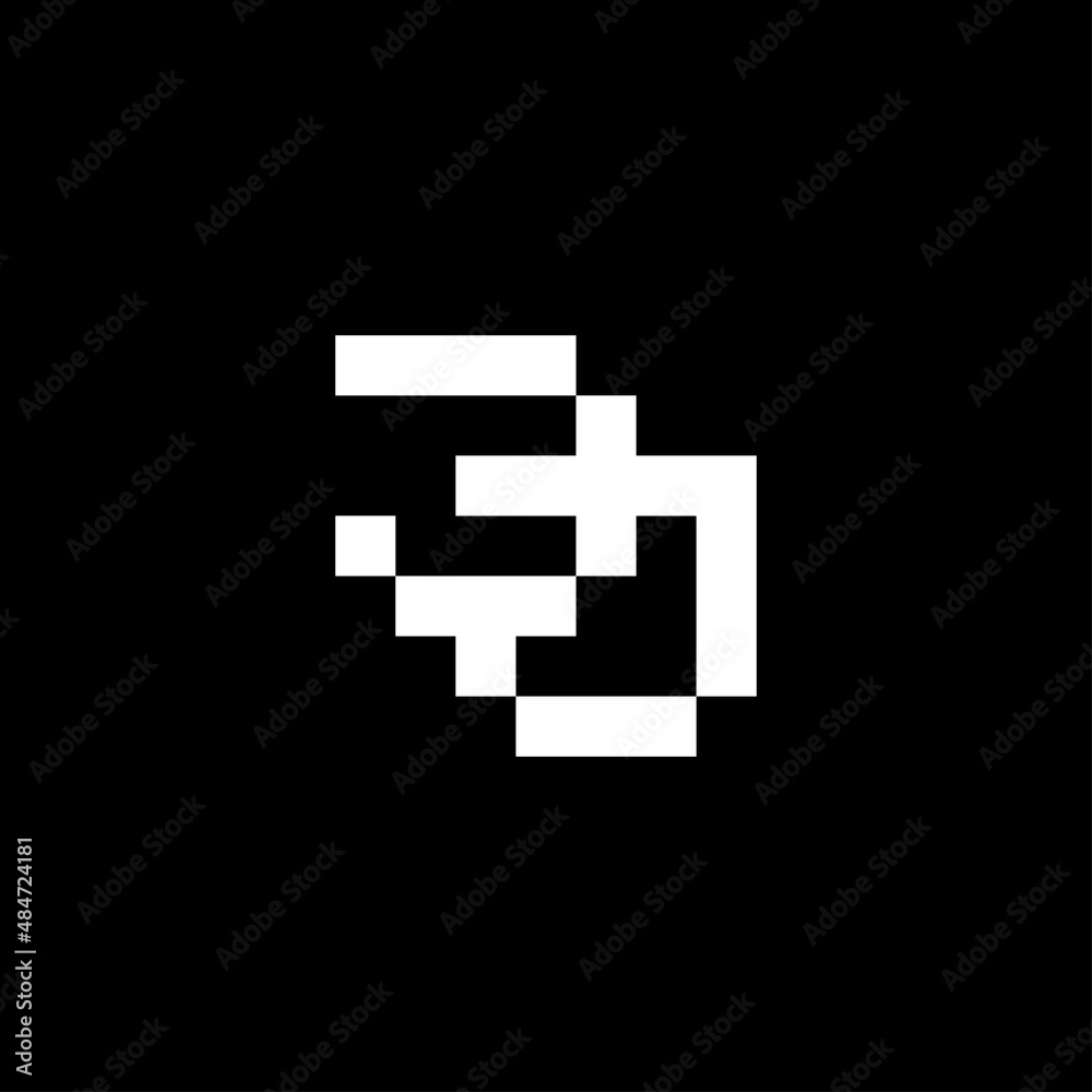initial letters jj pixel art logo vector initial letters jj pixel art logo vector