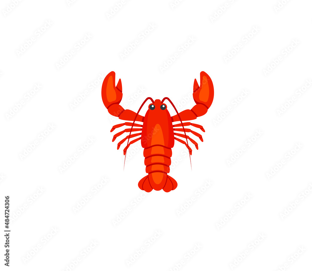 Lobster vector isolated icon. Emoji illustration. Lobster vector emoticon Stock Vector Adobe Stock