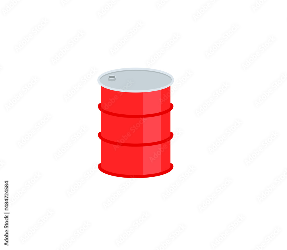 Oil Drum vector isolated icon. Barrel emoji illustration. Oil Drum vector isolated emoticon