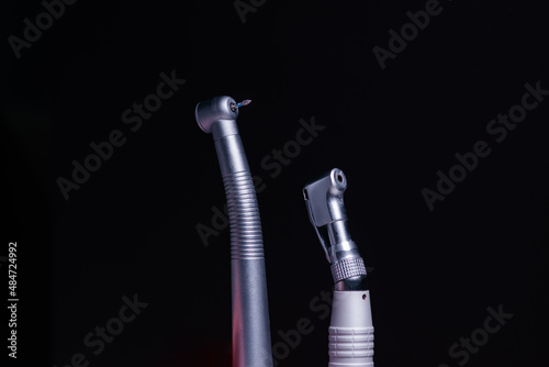 handpiece dental medical angled and straight bur and brush dental unit metal