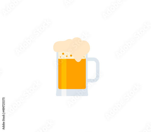 Beer mug vector isolated icon. Beer mug emoji illustration. Beer mug vector isolated emoticon