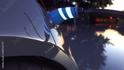 Fotografie Electric car charging