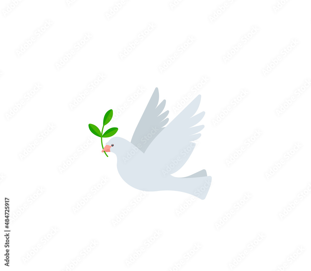 Dove vector isolated icon. Dove of Peace emoji illustration. Pigeon vector isolated emoticon Dove vector isolated icon. Dove of Peace emoji illustration. Pigeon vector isolated emoticon