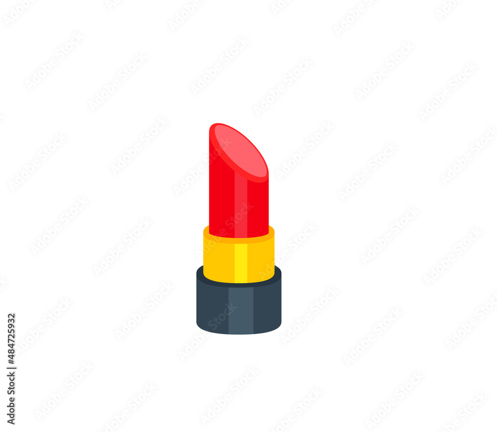 Lipstick vector isolated icon. Lipstick emoji illustration. Lipstick