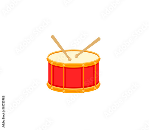 Photographie Drum vector isolated icon