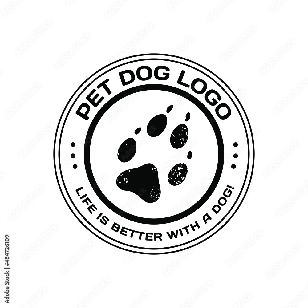 pet dog logo design concept template pet dog logo design concept template