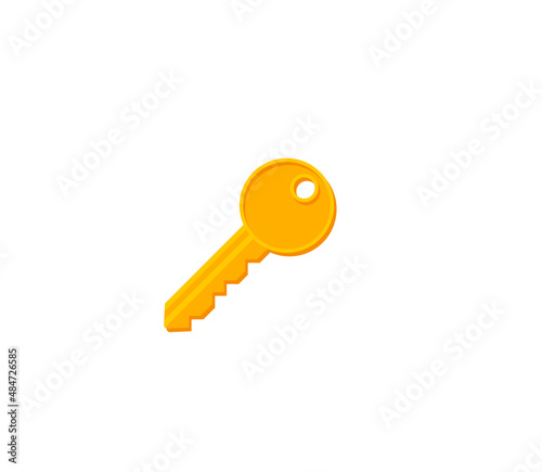 Key vector isolated icon. Emoji illustration. Key vector emoticon