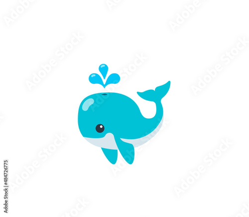 Spouting Whale vector isolated icon. Emoji illustration. Spouting Whale vector emoticon