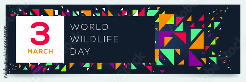 Creative design for (World Wildlife Day), 3 March, Vector illustration.