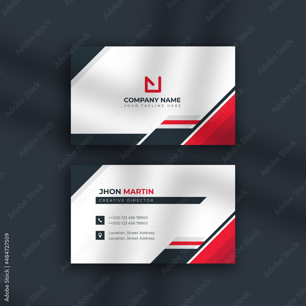 Business card Modern, Creative business, name card, visiting cards, visit card, corporate business cards, abstract, elegant, clean, company business card template design vector
