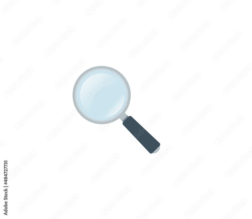 Magnifying glass vector isolated icon. Emoji illustration. Magnifying glass  vector emoticon Stock Vector | Adobe Stock