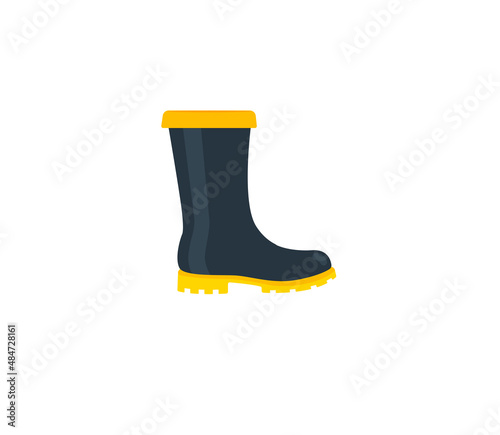 Rain boots vector isolated icon. Emoji illustration. Rubber boots vector emoticon