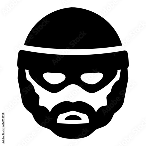 Thief Flat Icon Isolated On White Background