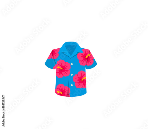 Hawaiian shirt vector isolated icon. Emoji illustration. Hawaiian shirt vector emoticon