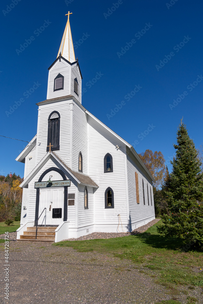 The Phoenix Church of the Assumption, in Carpenter Gothic style, in Michigan Upper peninsula