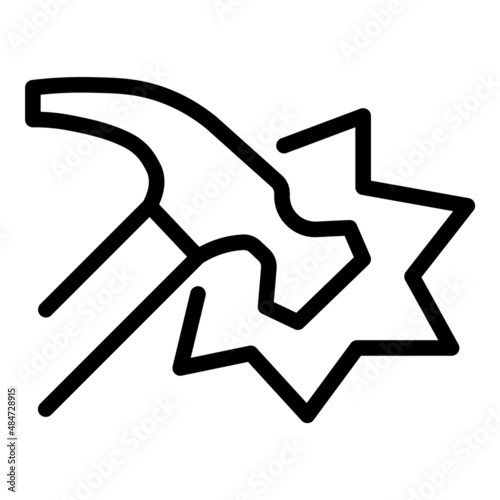 Hammer Breake Flat Icon Isolated On White Background
