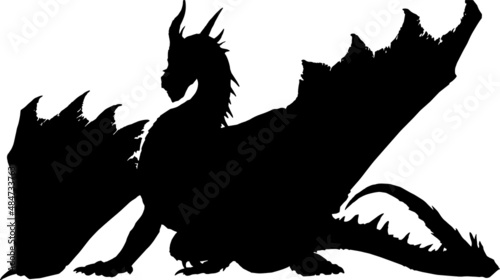 dragon EPS, dragon Silhouette, dragon Vector, dragon Cut File, dragon Vector