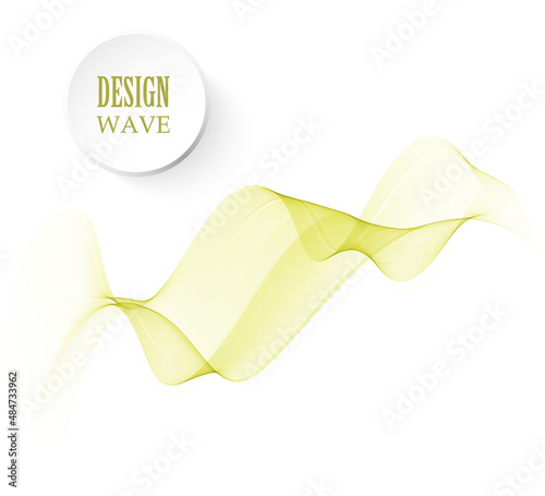 The yellow line in the waveform.Transparent vector,abstract background.