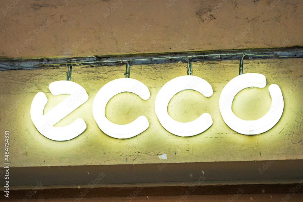 ecco logo sign shop store footwear shoes global brand Stock Photo | Adobe  Stock