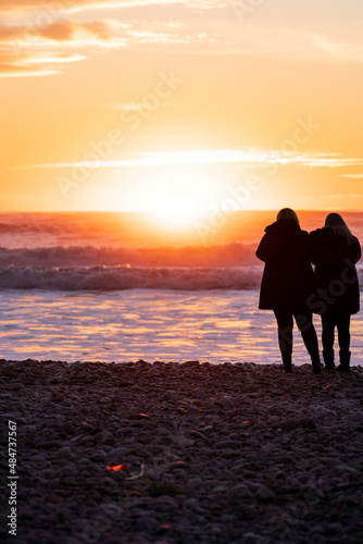 Sunset Silhouettes on Ruby Beach  Olympic National Park 