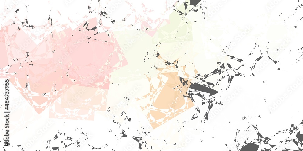 Light Pink, Green vector backdrop with triangles, lines. Light Pink, Green vector backdrop with triangles, lines.