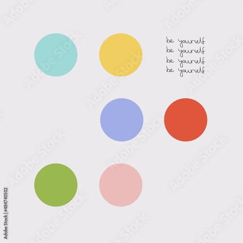Be yourself, circles and concept