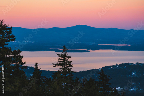 Sunset over Lake Winnipesaukee, New Hampshire!