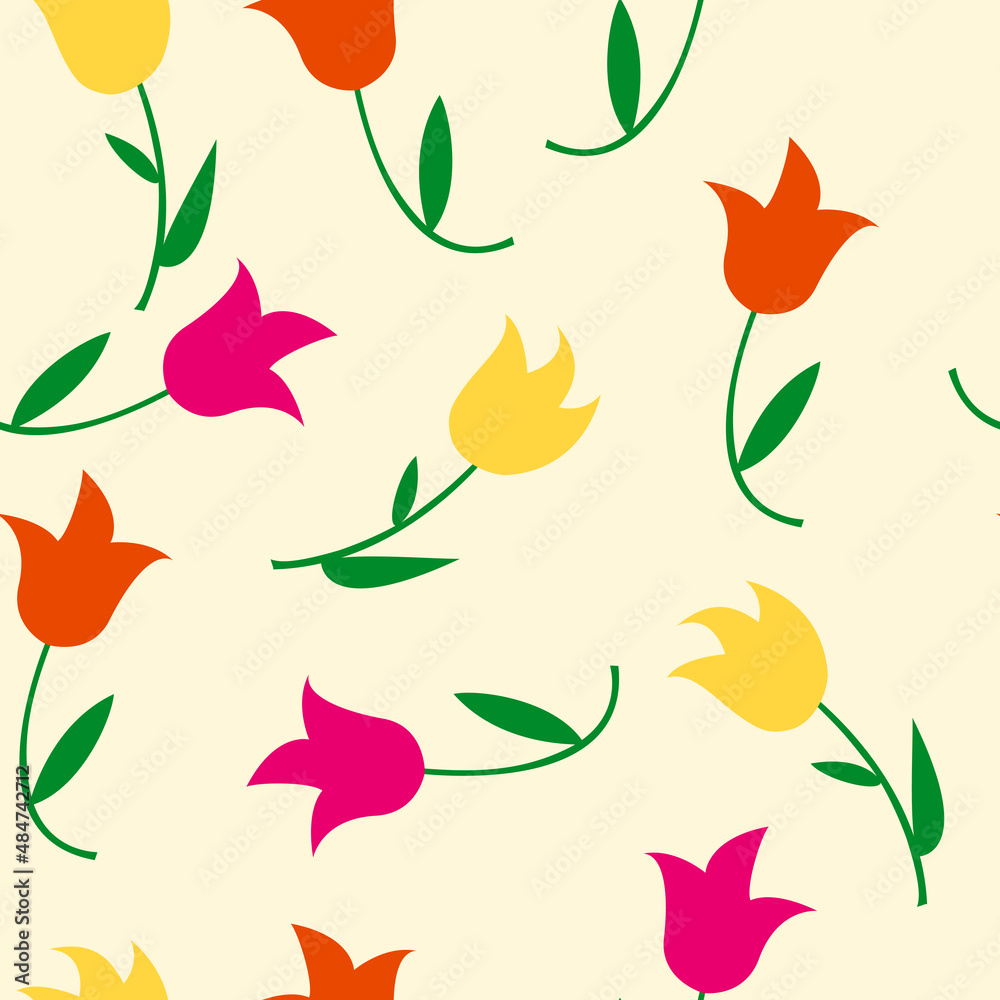 Fototapeta premium Tulips pattern