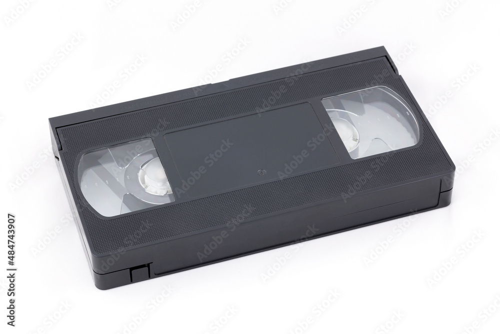 VHS Video Tape Cassette Isolated On White Background