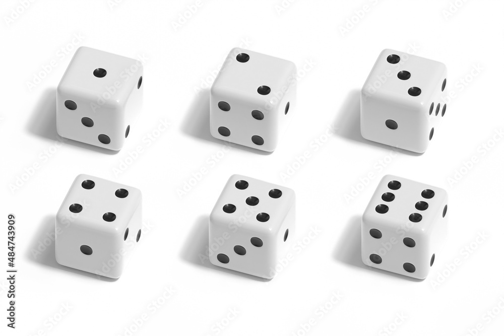 dice on white dice on white