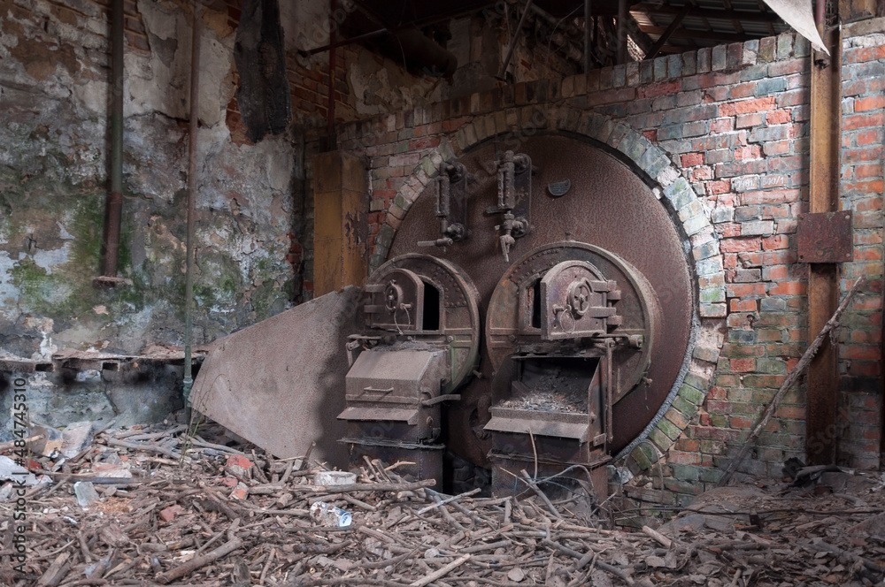 Abandoned haunted distillery next to an old palace in Poland 