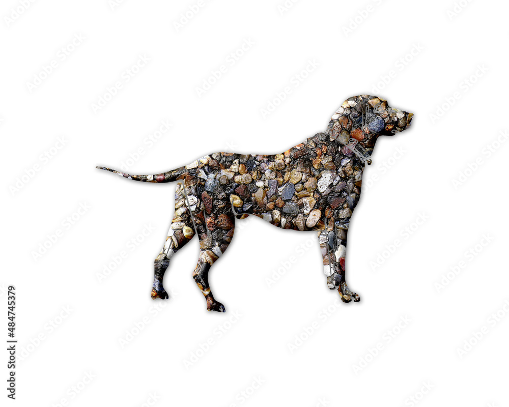 Dog Pet Animal Stones Icon Logo Symbol illustration