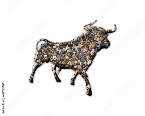 Bull Cow Bullish Stones Icon Logo Symbol illustration © SunFrot