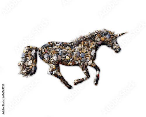 Unicorn horse Stones Icon Logo Symbol illustration