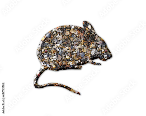Rat Mouse Stones Icon Logo Symbol illustration