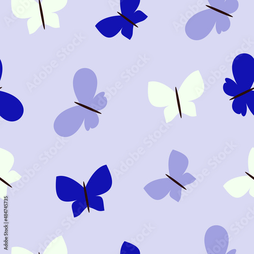 Blue butterflies pattern