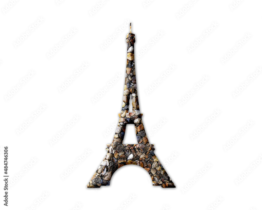 Eiffel Tower Paris, France Stones Icon Logo Symbol illustration